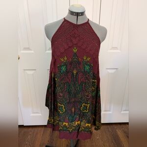 NWT Free People Intimately Women Burgundy Paisley Shea Printed